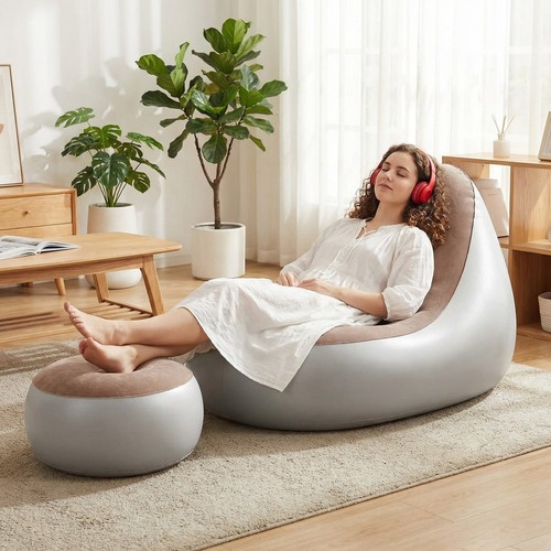 Flocked inflatable sofa chair - sofa,