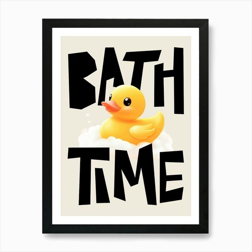 Cute rubber duck bathroom - rubber, art