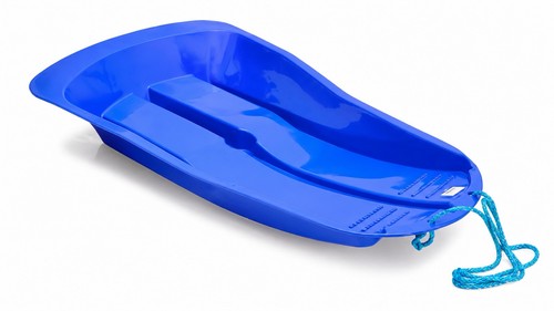 Blue plastic snow - snow, sledge
