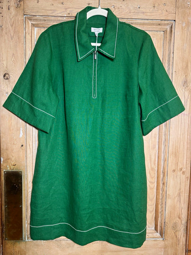 Jigsaw green 100 linen - linen, shift