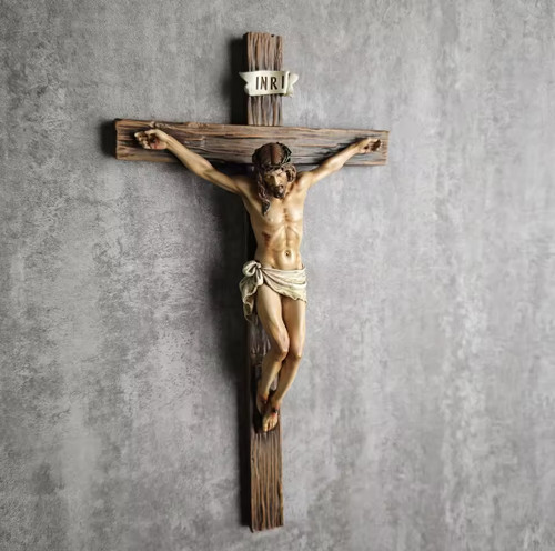 High catholic crucifix wall - catholic,