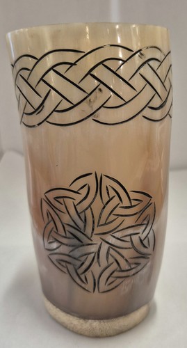 Buffalo horn mug with celtic - buffalo,