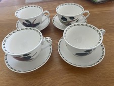 Queen's • RHS • Hookers Fruit • Breakfast Tea Cup And Saucers X 4