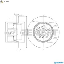 2x BRAKE DISC BS-6124 FOR BMW 7/E38 M51D25 2.5L M52B28 2.8L M57D30 2.9L 6cyl