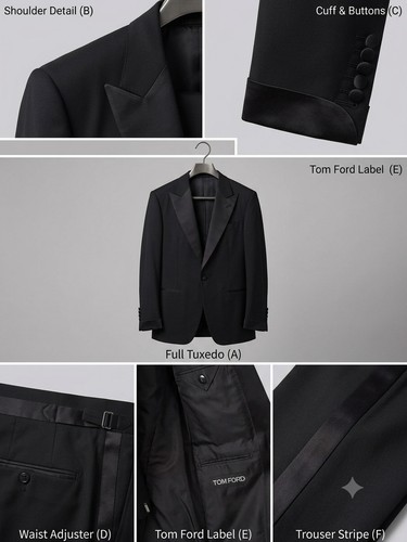 Tom ford black satin - satin, tuxedo