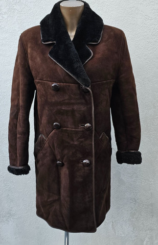 Sheepskin shearling coat size - ,