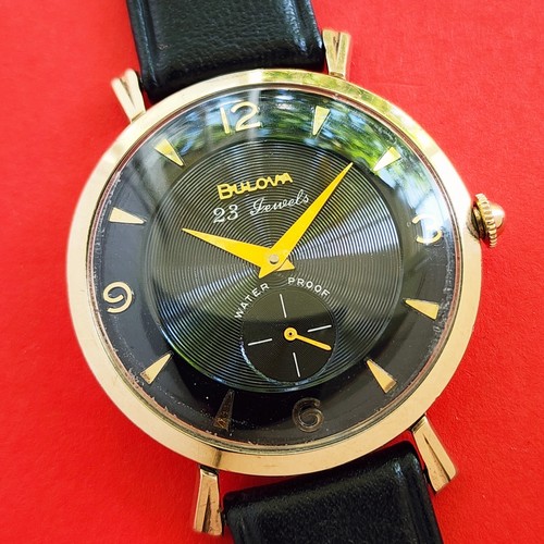 Bulova rare black record - bulova, dial