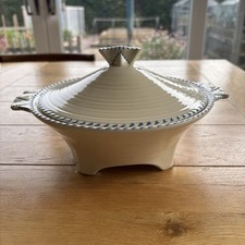 Art Deco Crown Ducal Stitch Lidded Serving Dish Tureen  Made In England