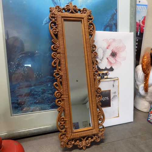 Vtg brown faux bamboo - vtg,
