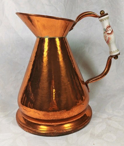 Vintage copper water jug with - jug,