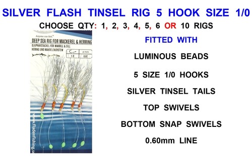 Silver flash rig hook size - rig,