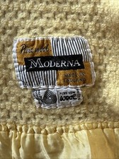 Vintage Moderna Cellular Wool Blanket Lemon Yellow 190cm X 178cm