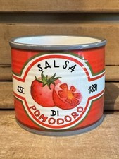 Red tomato tin - tin, china