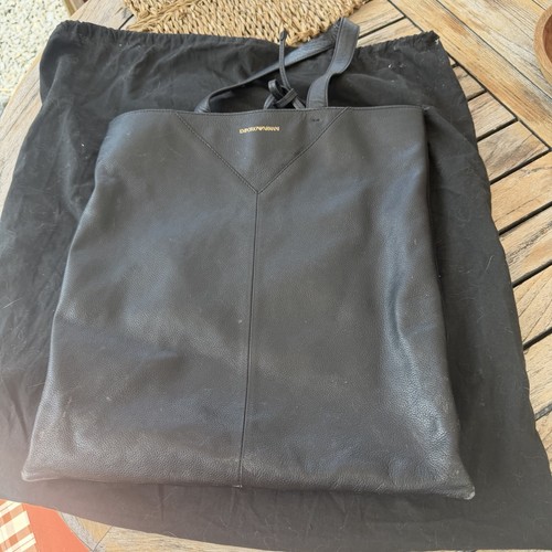 Emporio armani black leather - black,