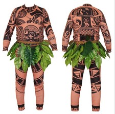 Moana Maui Tattoo Cosplay Costume Purim Parade Role Play Halloween Adult Men
