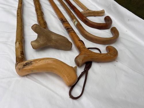Bundle wooden walking sticks - bundle,