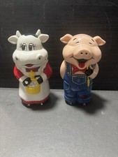 Farm Yard Salt & Pepper Shakers- Approx 5 Inches Tall-