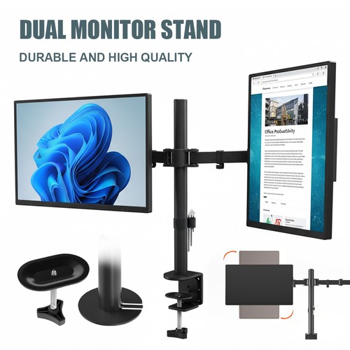 Double twin arm desk mount - double,