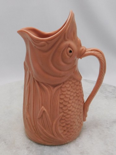 Pink fish head milk jug - fish,