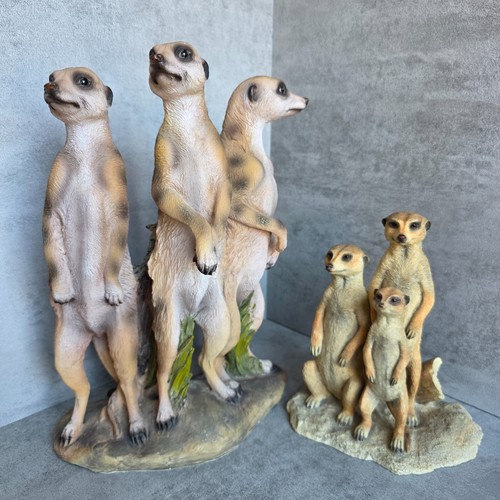 Meerkat family resin - resin, ornaments
