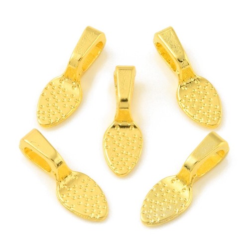 Gold pendant bails tibetan - gold,