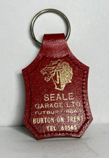 Vintage Peugeot Dealers Keyring Seale Garage Burton On Trent 62 x 40 mm