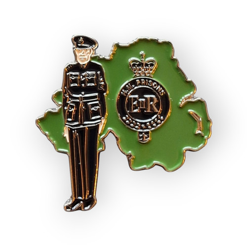 Prison service enamel badge - service,