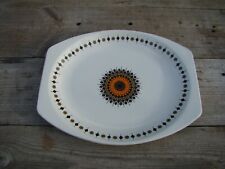 J&G Meakin Studio Inca Oval Serving Plate Platter  Retro Vintage 1970's MCM