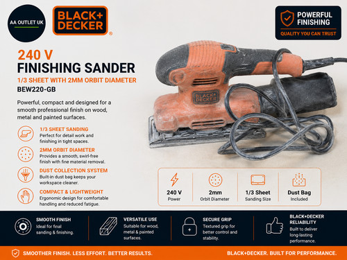 Black decker 240 - 240, finishing