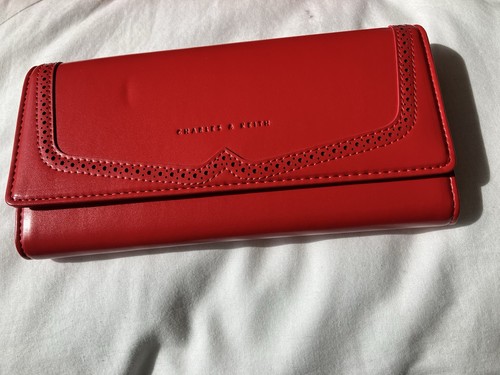 Charles keith red long purse - keith,
