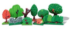 Wooden tree play set - -, yellow