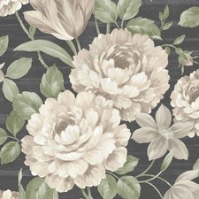 Muriva Fayre Floral Cream/Black Wallpaper 194302 (Clearance Price)