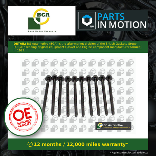 Cylinder head bolts fits skoda - head,