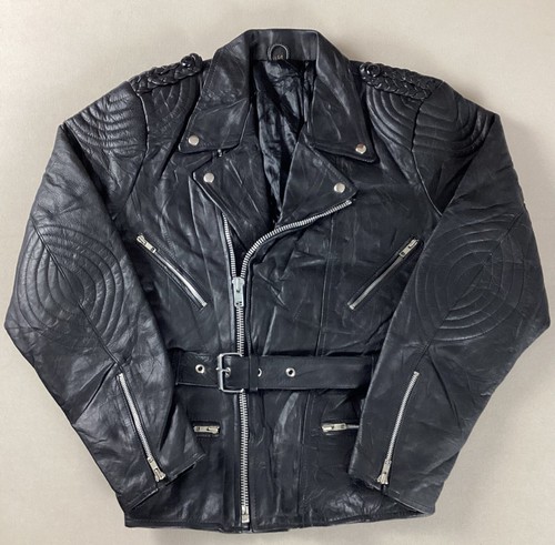 Vintage leather biker jacket - vintage,