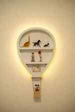 Balloon LED Wooden Shelf Kids Light Up Hanging Nursery  Storage Wall Shelves