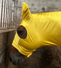 Minion yellow horse hood with