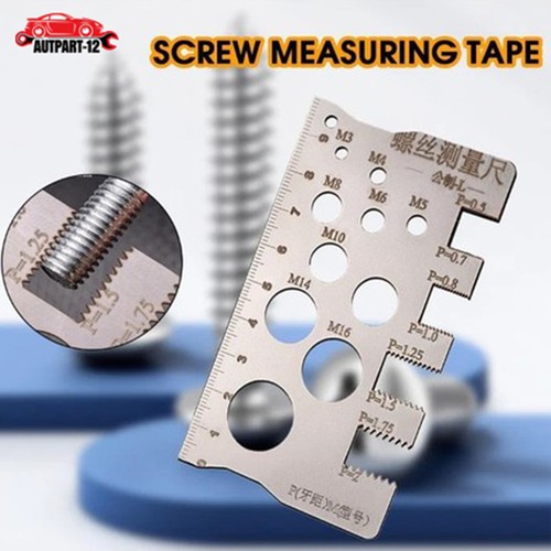 Screw thread pitch gauge ruler - screw,