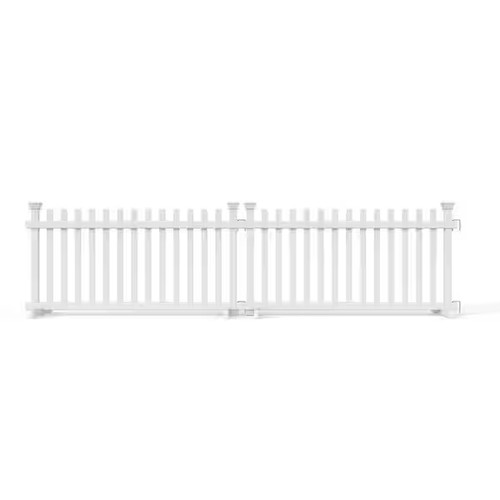 Portable white vinyl dog - portable, fence