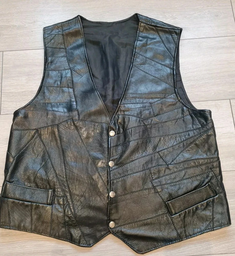 Men leather waistcoat size - men's,