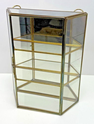 Vtg brass glass - vtg, curio