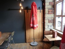 MADRI BEER GARDEN PARASOL UMBRELLA 2.5 METER  & GRANITE BASE -EXCELLENT BBQ/ PUB