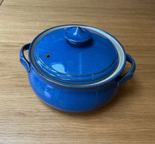 DENBY IMPERIAL BLUE LIDDED CASSEROLE DISH STONEWARE  TABLEWARE