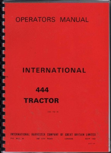 International 444 tractor - international, "444"