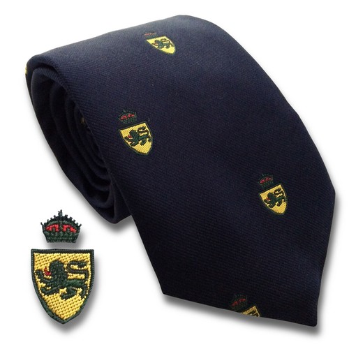 Navy blue tie with gold - blue,