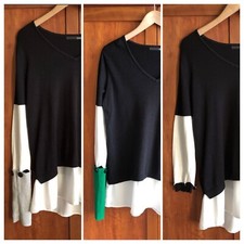 Miss Captain Trend 3-in-1 Jumper Size T2 (14) Removable Cuffs Long Or 3/4-Sleeve