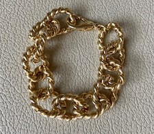 NEW BRACELET GOLD LINKS CHAIN YELLOW BLING JEWELLERY TWIST UNIQUE GANGSTER CHUNK