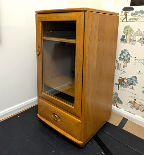 Ercol hifi cabinet brown - ercol,