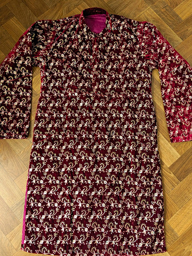 Men burgundy embroidered - men's,