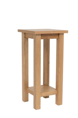 Side plant table - solid, oak