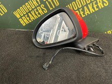 VAUXHALL CORSA D 2007-2014 RED NS PASSENGERS WING MIRROR E1020873